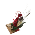 Aranjament floral cu begonii si inger personalizat 3