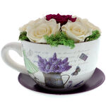 Forever Rose Flower Arrangement in Cup 2