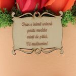 Aranjament floral educatoare trandafiri portocalii sapun 4