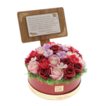 Aranjament floral pentru profesoara cu mesaj 2