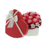 Floral arrangement soap roses red heart 20cm 4