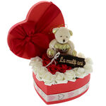 Arrangement of roses with teddy bear 20 cm 2