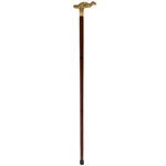Elegant wooden cane with dinosaur handle 1