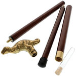 Elegant wooden cane with dinosaur handle 4