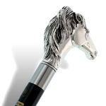 Elegant Walking Stick Silver Horse 7