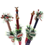 Vidám Mikulás botok – személyre szabott figurákkal 5db