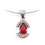 Red Chrystal Silver Jewelry 4