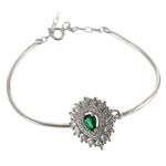 Green Royal Silver Adjustable Bracelet 1