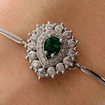 Green Royal Silver Adjustable Bracelet 5