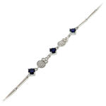 Silver Bracelet Blue Jewel 1