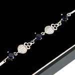 Silver Bracelet Blue Jewel 5