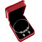 Silver Charms Bracelet Green Dove 3