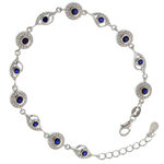 Silver bracelet with blue crystals 3