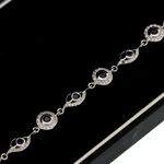 Silver bracelet with blue crystals 5