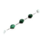 Silber Bracelet with Green Malachit 1