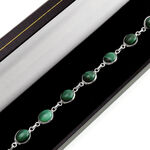 Silber Bracelet with Green Malachit 4