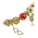 Bratara Argint Gold Charms Honey 2