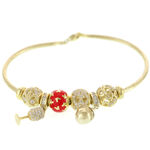 Bratara Argint Gold Charms Red Lady 3