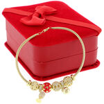 Bratara Argint Gold Charms Red Lady 4