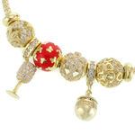 Bratara Argint Gold Charms Red Lady 5