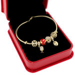 Bratara Argint Gold Charms Red Lady 7