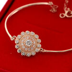 Silver Bracelet Gold Flower 4