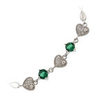 Silver Bracelet Green Heart Forever 1