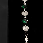 Silver Bracelet Green Heart Forever 5