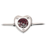 Silver Bracelet Lilac Hearts 3