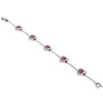 Pink Hearts Silver Bracelet 5