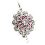 Pink Flower Silver Bracelet 4