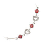 Red Heart Silver Bracelet 1