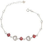 Red Heart Silver Bracelet 2