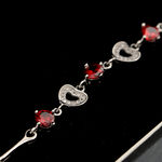 Red Heart Silver Bracelet 5