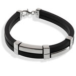 Silicone Bracelet with Silver for Men 1