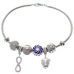 Blue Lagoon Silver Charms Bracelet 2