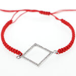 Silver Bracelet with Red Strap 3