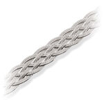 Raffia Bracelet Wide Silver 1