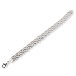 Raffia Bracelet Wide Silver 2