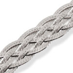 Raffia Bracelet Wide Silver 3