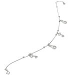 Silver Ankle Bracelet with Locks 3