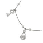 Silver Ankle Bracelet with Locks 4