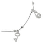 Silver Ankle Bracelet with Locks 5