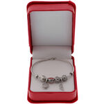 Red Charms Silver Bracelet 3