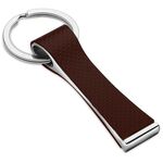 Stylish metal-leather keyring 1