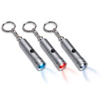 Tube-shaped keyring with colored LED lights 1