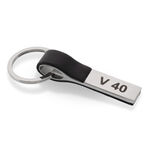 Shiny keyring with black leather 4