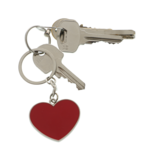 Breloc Metalic Inimă Roșie Personalizabil – Cadou Elegant pentru Femei 3