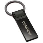 Black leather keyring 1