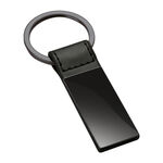 Black leather keyring 2